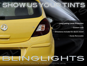 Vauxhall Corsa Tinted Smoked Protection Overlays Film for Taillamps Taillights Tail Lamps Lights Vauxhall Corsa Tinted Smoked Protection Overlays Film for Taillamps Taillights Tail Lamps Lights
