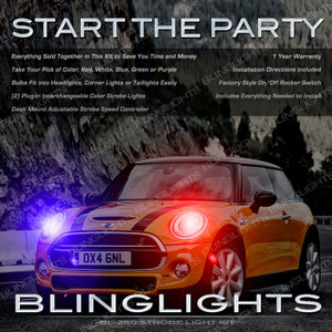 Mini Cooper Strobe Light Kit Headlamps Headlights Head Lamps R50 R52 R53 R55 R56 R57 R58 R59 R60 R61 Mini Cooper Strobe Light Kit Headlamps Headlights Head Lamps R50 R52 R53 R55 R56 R57 R58 R59 R60 R61
