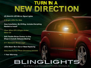 Dodge Caliber Side View Mirror LED Turnsignals Mirrors Turn Signals Signalers Blinkers Lights Lamps Dodge Caliber Side View Mirror LED Turnsignals Mirrors Turn Signals Signalers Blinkers Lights Lamps