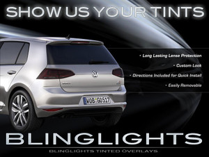 VW Golf Tinted Smoked Tail Lights Lamps Overlays Kit Protection Film VW Golf Tinted Smoked Tail Lights Lamps Overlays Kit Protection Film