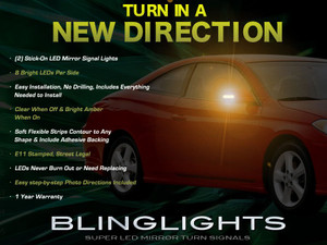 1999-2008 Toyota Solara Side View Mirror LED Turnsignals Lights Mirrors Turn Signals Lamps Signalers 1999-2008 Toyota Solara Side View Mirror LED Turnsignals Lights Mirrors Turn Signals Lamps Signalers