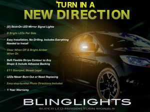 Ford Focus LED Side Mirrors Turnsignals Lights Accents Turn Signals Lamps Mirror Signalers Ford Focus LED Side Mirrors Turnsignals Lights Accents Turn Signals Lamps Mirror Signalers