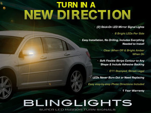 Chrysler Sebring Side Mirror LED Turnsignals Lights Turn Signals Lamps LEDs Mirrors Signalers Marker Chrysler Sebring Side Mirror LED Turnsignals Lights Turn Signals Lamps LEDs Mirrors Signalers Marker