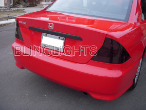 2001-2005 Honda Civic Coupe Tint Smoke Tail Light Lamps Overlays Film Protection 2001-2005 Honda Civic Coupe Tint Smoke Tail Light Lamps Overlays Film Protection