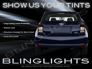2008 2009 2010 2011 2012 Scion xD Tinted Smoked Protecion Overlays for Taillamps Taillights 2008 2009 2010 2011 2012 Scion xD Tinted Smoked Protecion Overlays for Taillamps Taillights