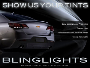 Chevrolet SS Tinted Tail Lamp Light Overlays Kit Smoked Lense Film Protection
