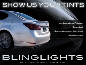 2013+ Lexus GS Tinted Tail Light Lamp Smoked Overlay Kit Film Protection 2013+ Lexus GS Tinted Tail Light Lamp Smoked Overlay Kit Film Protection