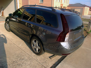 Volvo V50 Tinted Smoked Taillamps Taillights Overlays Film Protection Volvo V50 Tinted Smoked Taillamps Taillights Overlays Film Protection