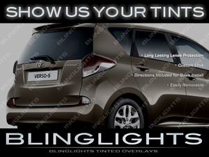 Toyota Verso Tinted Tail Lights Overlays Kit Murdered Out Lamp Lense Protection Smoked Film Pair Toyota Verso Tinted Tail Lights Overlays Kit Murdered Out Lamp Lense Protection Smoked Film Pair