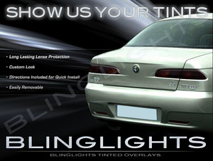 Alfa Romeo 156 Tinted Smoked Taillamps Taillights Tail Lamps Lights Protection Overlays Film Alfa Romeo 156 Tinted Smoked Taillamps Taillights Tail Lamps Lights Protection Overlays Film