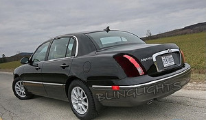 Kia Opirus Amanti Tinted Smoked Tail Lamp Light Overlays Film Protection Kia Opirus Amanti Tinted Smoked Tail Lamp Light Overlays Film Protection