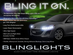 Mazda Protege5 Familia Protege 323 LED DRL Lights Strips Headlamps Headlights Head Lamps LEDs DRLs Mazda Protege5 Familia Protege 323 LED DRL Lights Strips Headlamps Headlights Head Lamps LEDs DRLs