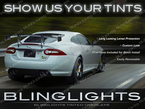 Jaguar XK X100 X150 Protective Tail Light Tinted Overlays Kit Smoked Murdered Out Lamp Film