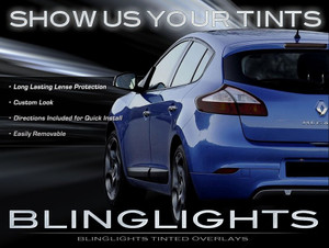 Renault M√©gane Tinted Smoked Tail Lamps Lights Overlays Film Taillamps Taillights Protection