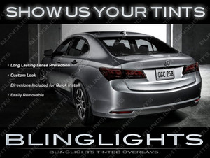 Acura TLX Murdered Out Tail Lamp Lense Overlays Smoked Lights Film Kit Acura TLX Murdered Out Tail Lamp Lense Overlays Smoked Lights Film Kit