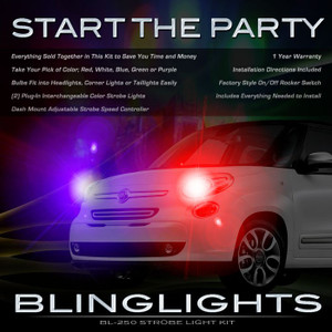 Fiat 500L Head Lamps Strobe Lights Kit Policia Strobes Fiat 500L Head Lamps Strobe Lights Kit Policia Strobes