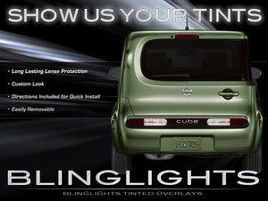 Nissan Cube Tinted Tail Lamp Light Smoked Overlays Film Protection Kit Nissan Cube Tinted Tail Lamp Light Smoked Overlays Film Protection Kit