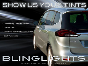Opel Zafira Tourer Tinted Smoked Taillamps Taillights Overlays Protection Film Opel Zafira Tourer Tinted Smoked Taillamps Taillights Overlays Protection Film