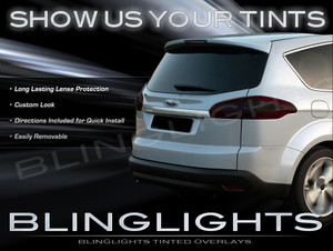Ford S-Max Tinted Smoked Protection Film Overlays for Taillamps Taillights Tail Lamps Lights Ford S-Max Tinted Smoked Protection Film Overlays for Taillamps Taillights Tail Lamps Lights