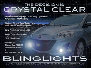 2012 2013 2014 Mazda5 Mazda 5 LED Foglamps Foglights Driving Fog Lamps Lights Kit