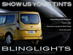 Ford Transit Connect Tinted Tail Light Overlays Lamp Smoked Film Covers Ford Transit Connect Tinted Tail Light Overlays Lamp Smoked Film Covers