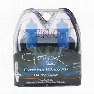 Hella Optilux Gen2 Blue Top H4 9003 Extreme White XB Light Bulbs 60/55W