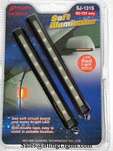 5" Flexible Red S.O.M.A. LED Accent Safety Tail Brake Exterior Interior Lights Set