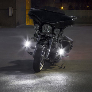 Harley-Davidson Street Glide 6000K LED Auxiliary Chrome Flood Lights Lamps Harley-Davidson Street Glide 6000K LED Auxiliary Chrome Flood Lights Lamps