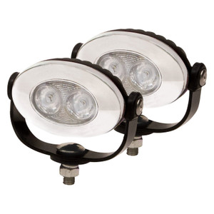 LED Chrome Motorcycle ATV UTV Flood Lights Auxiliary Lamp Kit LED Chrome Motorcycle ATV UTV Flood Lights Auxiliary Lamp Kit