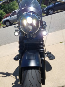Indian Scout 6000K LED Auxiliary Lights Kit With Custom Lamp Halo Bezels Indian Scout 6000K LED Auxiliary Lights Kit With Custom Lamp Halo Bezels