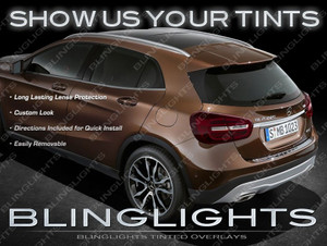 Mercedes GLA-Class Tinted Tail Light Overlays Smoked Film Covers X156