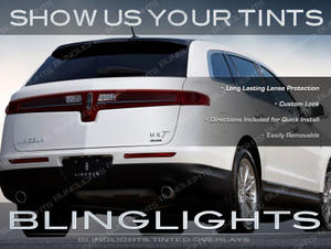 Lincoln MKT Tinted Tail Lamp Light Overlays Kit Smoked Film Protection Lincoln MKT Tinted Tail Lamp Light Overlays Kit Smoked Film Protection