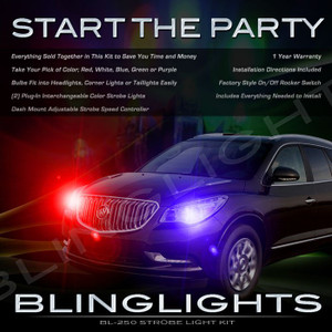 Buick Enclave Strobe Light Kit for Headlamps Headlights Head Lamps Lights Strobes Police