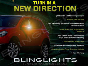 Nissan Qashqai LED Side View Mirror Turnsignals Lights Mirrors Turn Signalers Lamps Signals Set Nissan Qashqai LED Side View Mirror Turnsignals Lights Mirrors Turn Signalers Lamps Signals Set