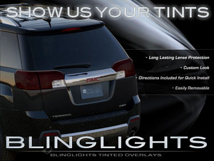 GMC Terrain Tinted Smoked Taillamps Taillights Overlays Film Protection Kit GMC Terrain Tinted Smoked Taillamps Taillights Overlays Film Protection Kit