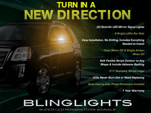 GMC Terrain LED Side View Mirror Turnsignals Lights Blinkers GMC Terrain LED Side View Mirror Turnsignals Lights Blinkers