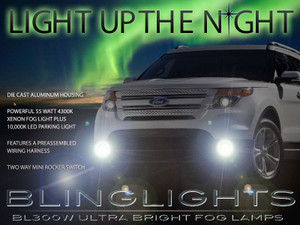 2011-2015 Ford Explorer Bumper Fog Lamps Driving Lights Kit 2011-2015 Ford Explorer Bumper Fog Lamps Driving Lights Kit