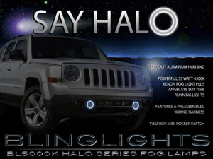 2011-2018 Jeep Patriot Halo Fog Lamp Driving Light Kit Angel Eyes 2011-2018 Jeep Patriot Halo Fog Lamp Driving Light Kit Angel Eyes
