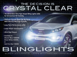 2011-2016 Kia Sportage Blue LED Fog Lamps Driving Lights Kit 2011-2016 Kia Sportage Blue LED Fog Lamps Driving Lights Kit
