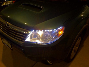 LED DRL Head Light Strips Daytime Running Lamps for 2009-2013 Subaru Forester LED DRL Head Light Strips Daytime Running Lamps for 2009-2013 Subaru Forester