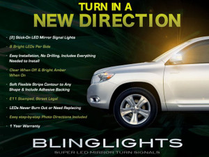 2008 2009 2010 Toyota Kluger LED Turnsignals for Mirrors Turn Signals Signalers Lights Lamps 2008 2009 2010 Toyota Kluger LED Turnsignals for Mirrors Turn Signals Signalers Lights Lamps