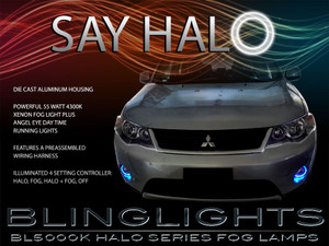 2007-2012 Mitsubishi Outlander Halo Fog Lamps Driving Lights 2007-2012 Mitsubishi Outlander Halo Fog Lamps Driving Lights