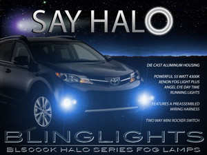 LED Halo Angel Eye Fog Lights Lamps for 2013 2014 2015 Toyota Rav4 Halo LED Halo Angel Eye Fog Lights Lamps for 2013 2014 2015 Toyota Rav4 Halo