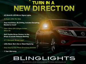 Nissan Pathfinder LED Side Mirror Turnsignal Light Lamps Set Turn Signalers Nissan Pathfinder LED Side Mirror Turnsignal Light Lamps Set Turn Signalers