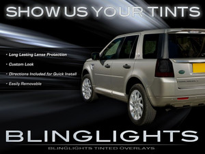 Land Rover LR2 Smoked Tail Light Film Covers Tinted Lamp Guards