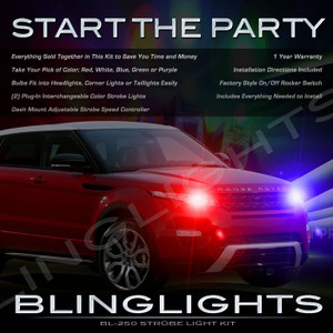 2012 2013 Land Range Rover Evoque Strobe Police Light Kit for Headlamps Headlights Head Lamps Lights
