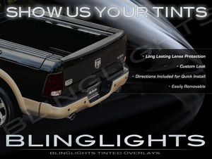 2002-2008 Dodge Ram Tinted Tail Light Lamp Overlays Kit Smoked Film Protection 2002-2008 Dodge Ram Tinted Tail Light Lamp Overlays Kit Smoked Film Protection