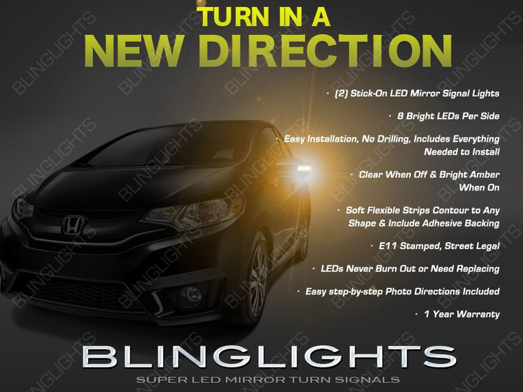 Honda Fit LED Mirror Turnsignals Side View Blinker Lights Pair