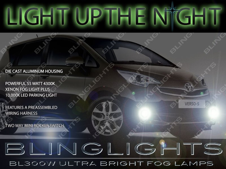 2010-2016 Toyota Verso R20 Xenon Driving Lights Fog Lamps Kit Pair Set + Harness