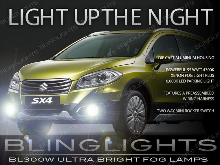 Xenon Halogen Fog Lights Driving Lamps Kit for 2014 2015 2016 Suzuki SX4